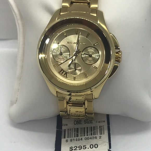 BNIB KARL LAGERFELD KL-2402 GOLD WATCH - Picture 2 of 11